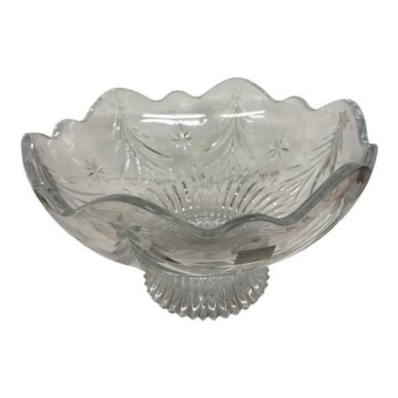 Mikasa Other - Celebrations by Mikasa Crystal Glass Bowl Footed Christmas Night Collection 10"
